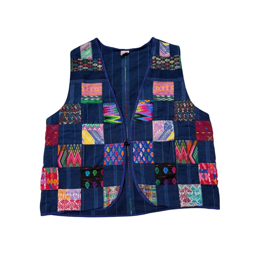 Vintage Patchwork Guatemalan‎ Vest – One Size